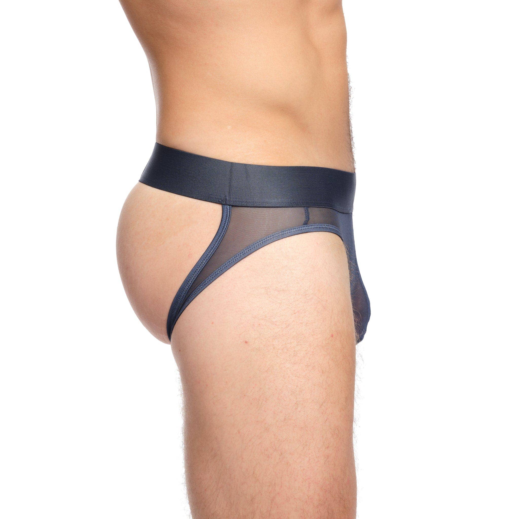 Skull & Bones - Wholesale Underwear - Men's - Just The Bones Sheer Y Jock Blue2