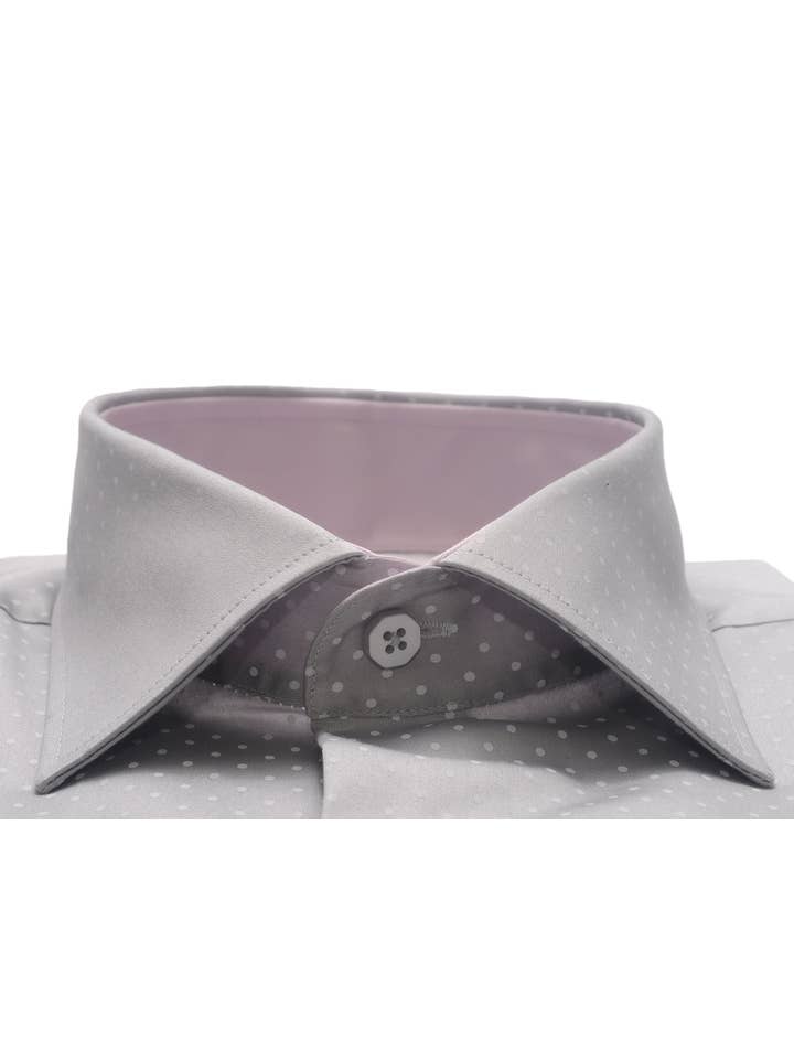 Virgoan Wish LLC - Wholesale Button Down Shirt - Men's - Da Vinci Blue Collar | Regular Collar Polkadot shirt8