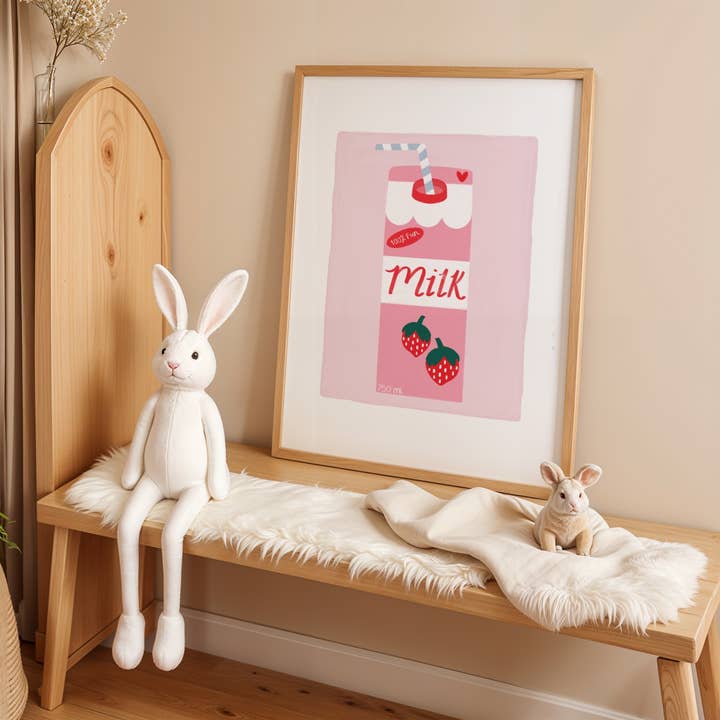 Emmy James Studio - Wholesale Art Print - Strawberry Milk Art Print2
