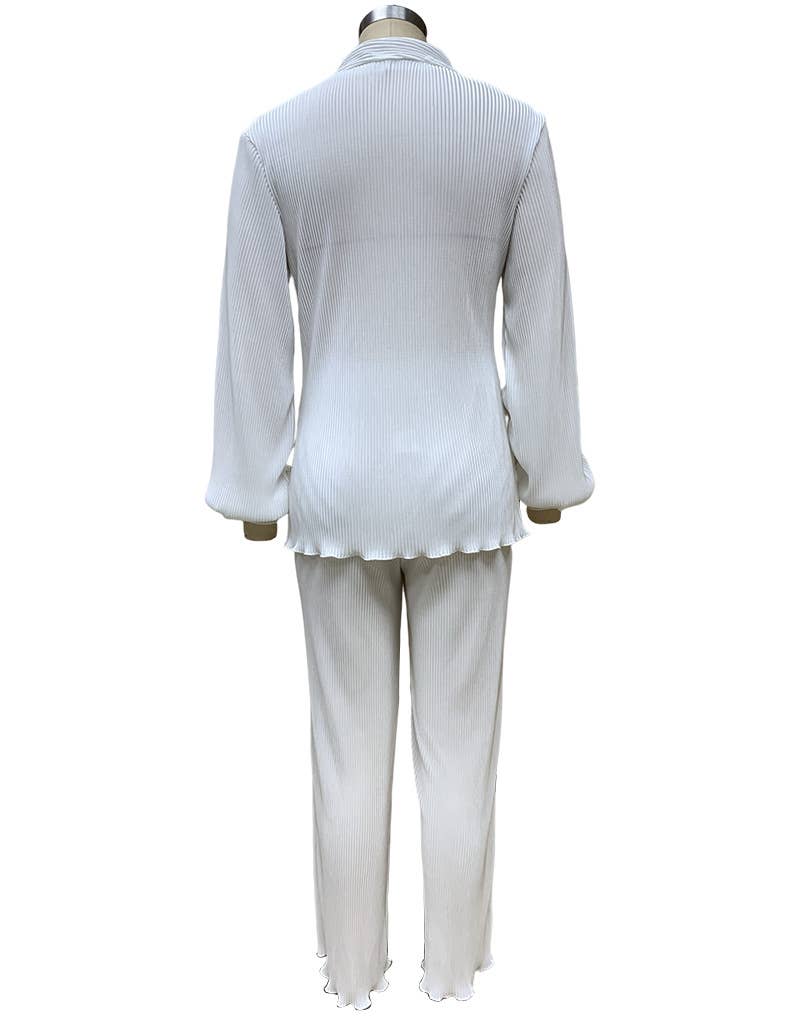 HIDDENBRAND - Wholesale Top & Pant Set (NOT Loungewear) - Women's - Stylish Long-Sleeved Top Loose Trouser Set7