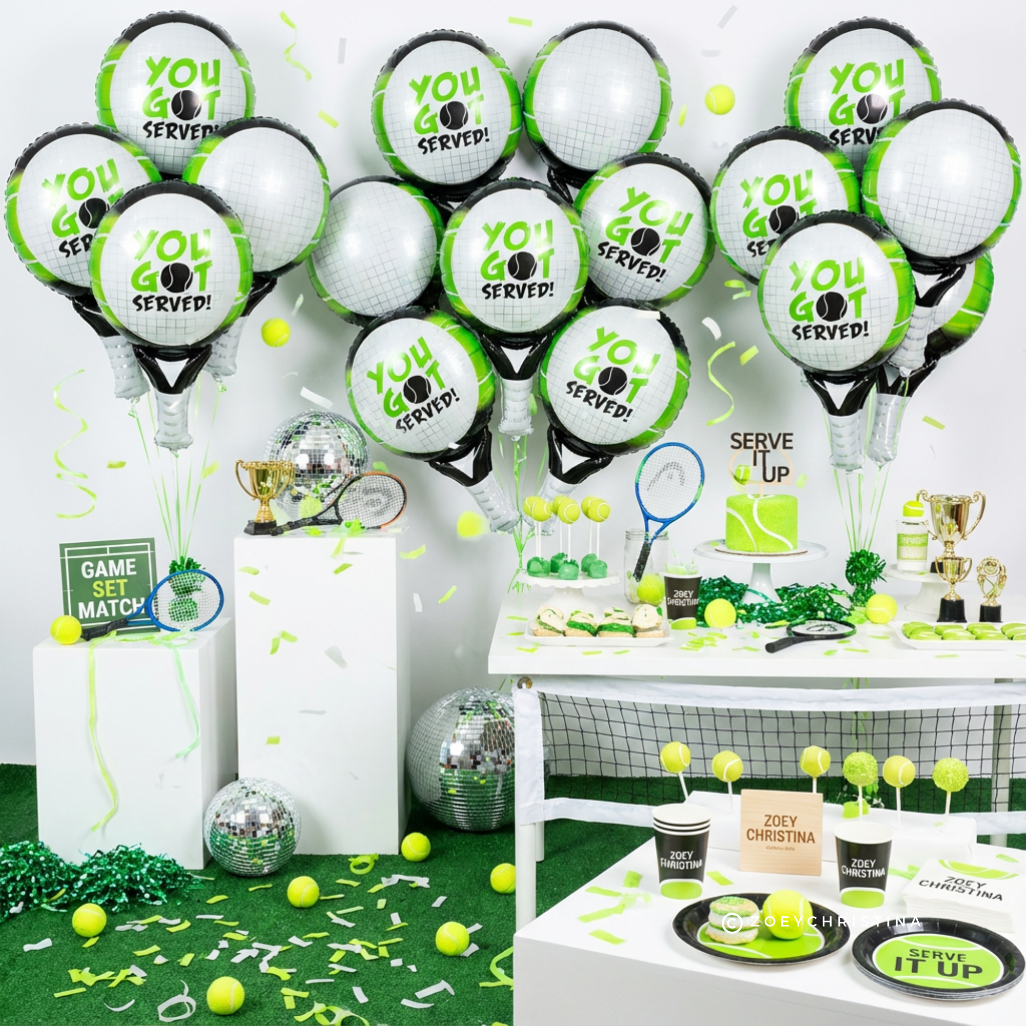 Zoey Christina - Wholesale Balloon - Tennis Racket Foil Balloon 32" – “You’ve Got Served” 6