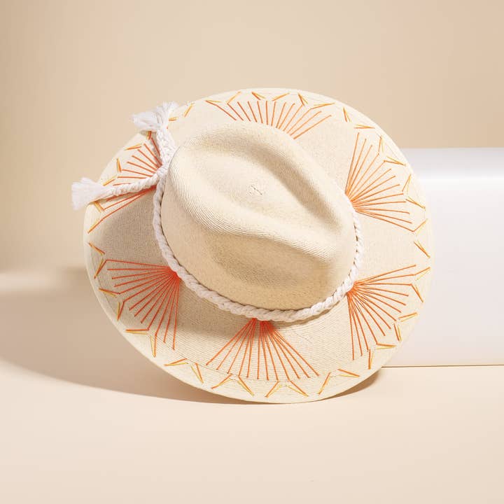 Hand-Stitched Fine Palm Hat - Coral for wholesale by COCOMAR