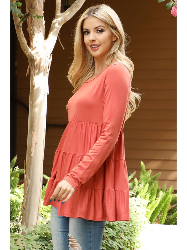 You & Me - Vendita all'ingrosso Tunica - Donna - YMT20005V-SOLID TOP A MANICHE LUNGHE A STRATI18