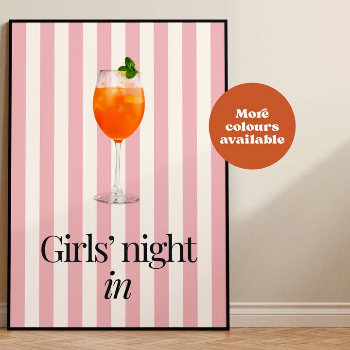 Girls' Night In Cocktail Print for wholesale by Lauren Beth Designs
