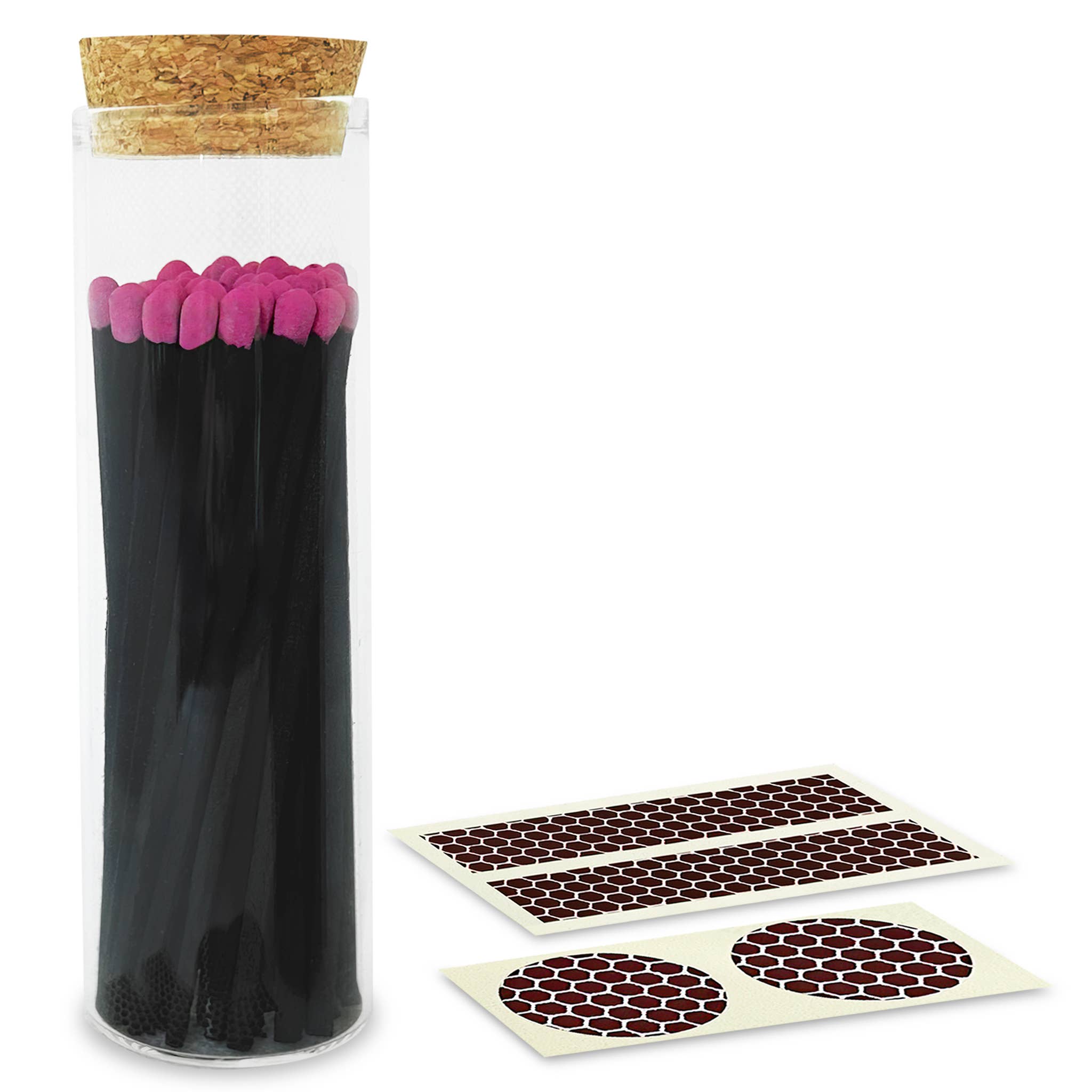 Thankful Greetings - Wholesale Matches - 4" Matches in Chic Cork Top Jar - Colors of Your Choice22