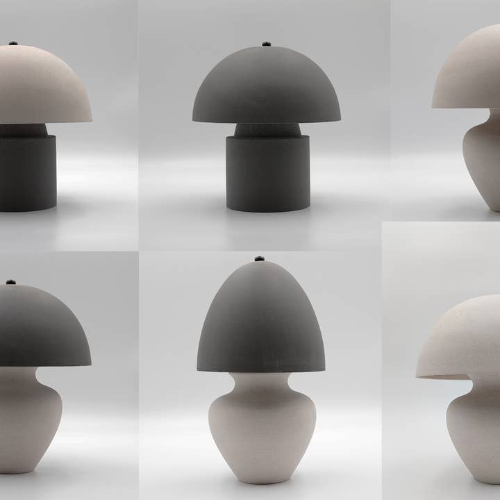 Enoceramics - Wholesale Accent/Desk Lamp - White table lamp - mushroom lamp1
