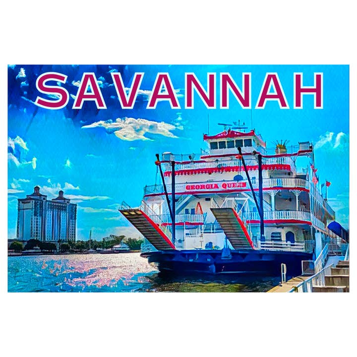 Savannah Riverboat Sticker for wholesale by PNW Departure