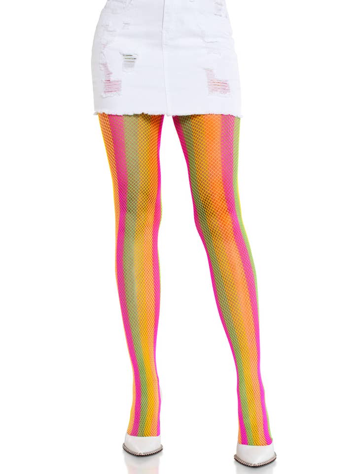 Solara Net Rainbow Tights for wholesale by Leg Avenue