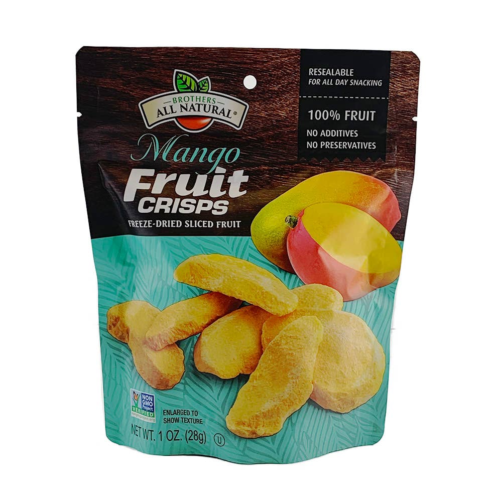 Brothers All Natural - Wholesale Dried/Dehydrated Fruit - Freeze-Dried Mango Fruit Crisps 1 oz.0