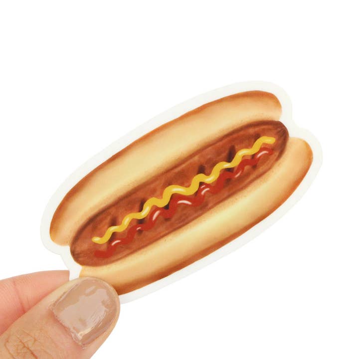 Hot Dog Vinyl Sticker for engroshandel hos The Magnet Maiden