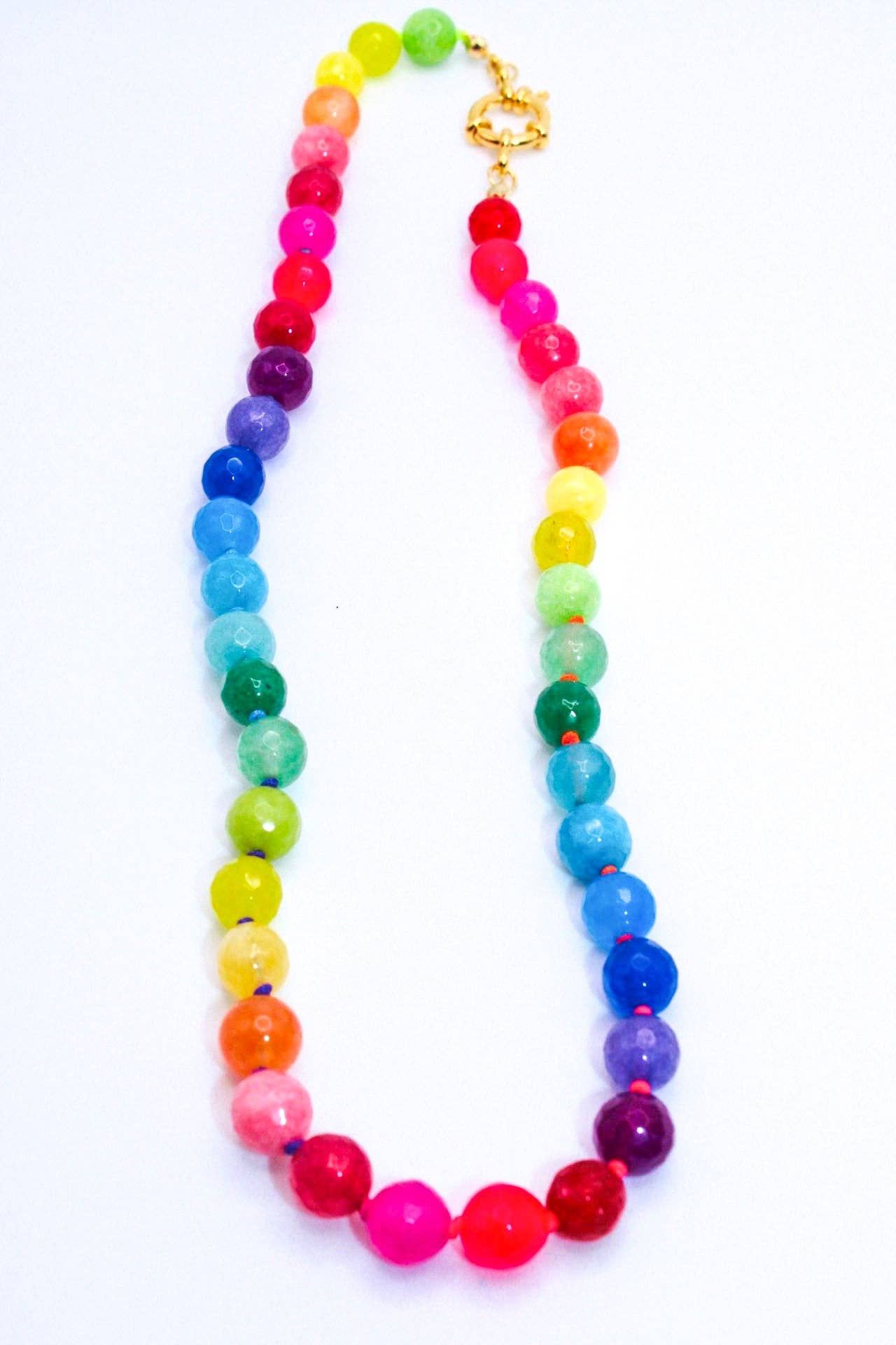 Gems By SJ - Wholesale Beaded/Pearl Necklace - Signature SJ Rainbow Necklace1
