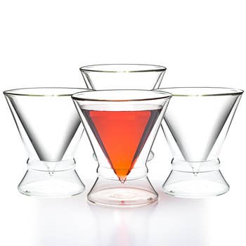 Rims Orient-Coupe Dessert/Paloma Ribbed Martini & Wine Glasses - (Lotus) -  Set of 2 (270ml / 9.25 oz)
