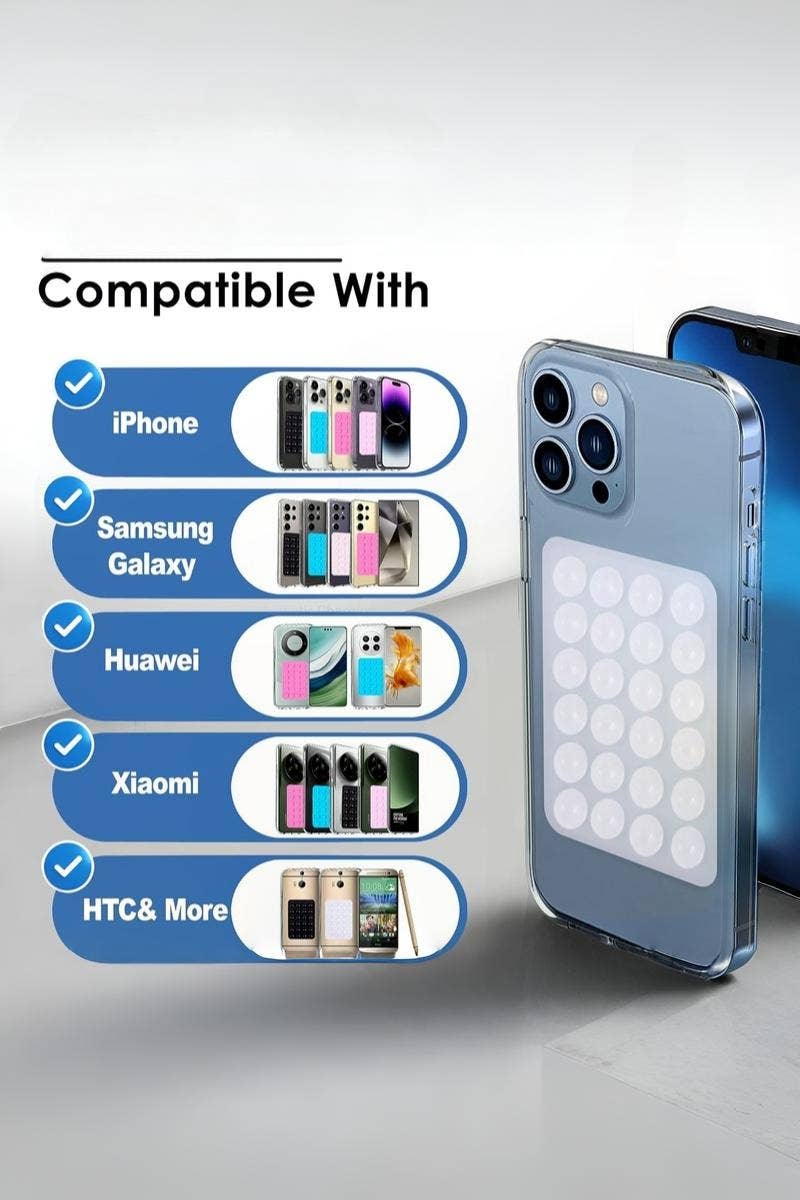 WHITE  ...._ 1021 Tik Tok Silicone Suction Cup Phone Holder SI-28939 for wholesale on Faire1