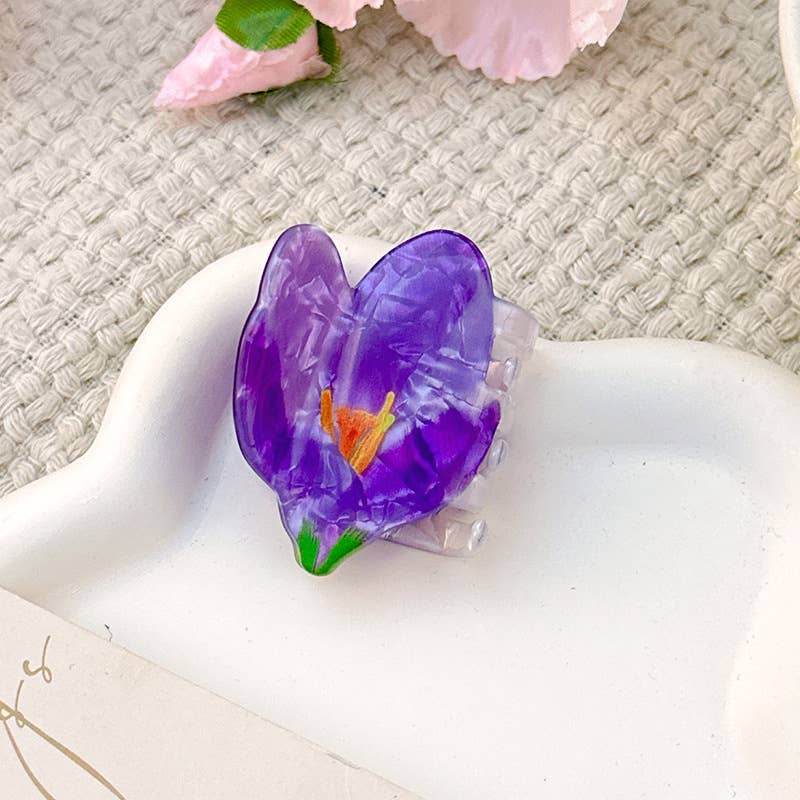 SoapElenGlen - Wholesale Hair Clip - Women's - Bauhinia - Inspired Acetate Flower Hair Clips for Summer0