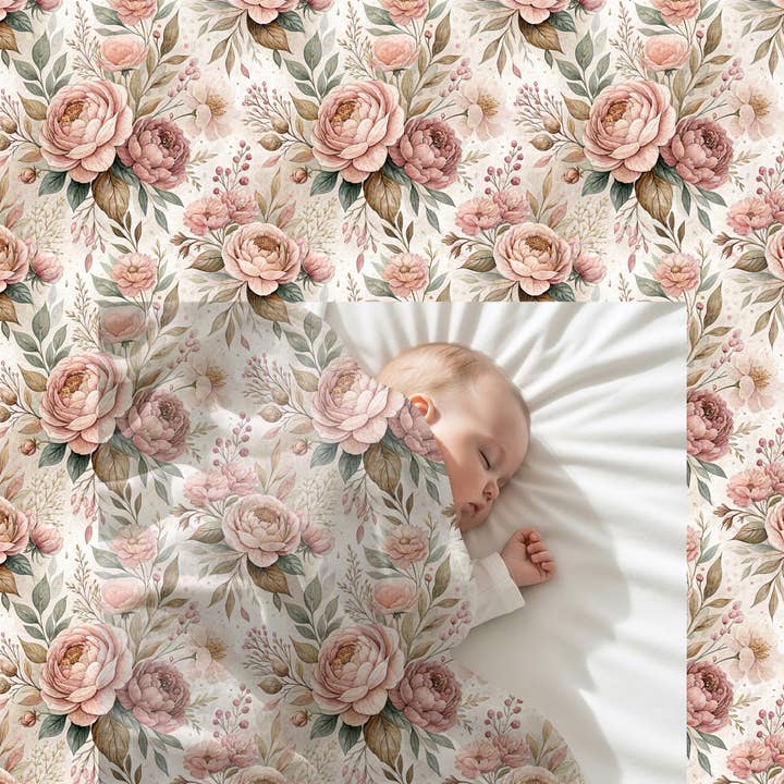 Manta Floral Vintage de Peonía de Terciopelo Suave para Bebés Niñas 30X40 para venta al por mayor de Rufflеѕ & Bоwtіеѕ - Affordable Boys & Girls Clothing