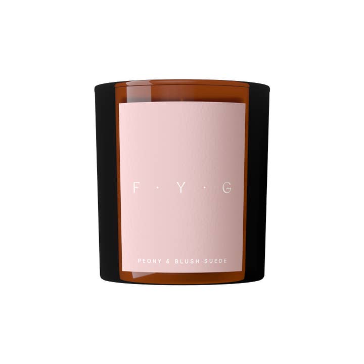 Peony & Blush Suede Candle for wholesale by FYG