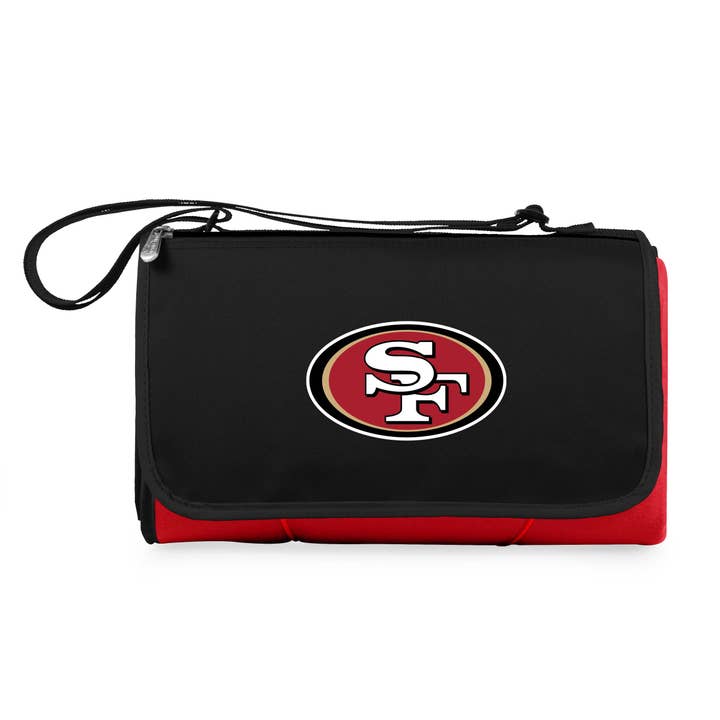 San Francisco 49ers Blanket Tote Outdoor Picnic Blanket for wholesale by Picnic Time Family of Brands