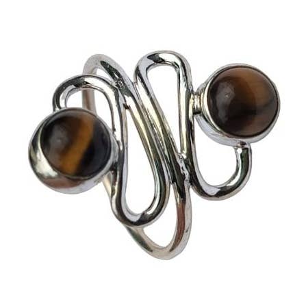 Unique Natural Golden Tiger's Eye 925 Sterling Silver Ring for wholesale by SILVER CAVE