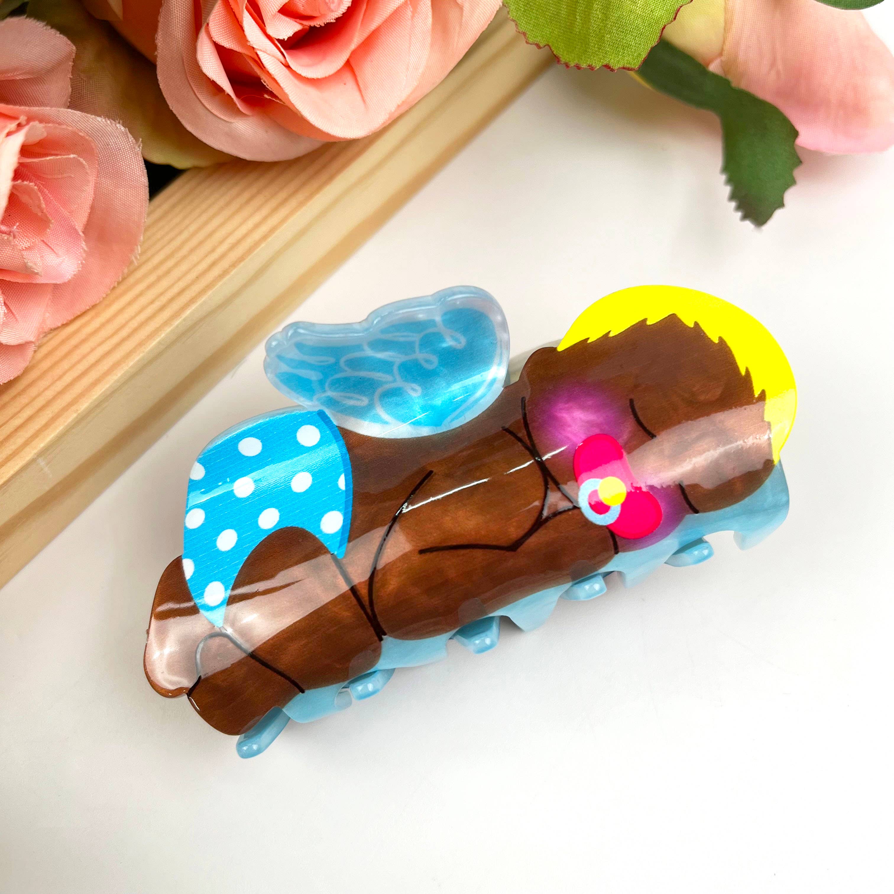 mildstyles - Wholesale Hair Clip - Women's - Angel Baby and Cupid Hair Claw Clip Valentine's Day1