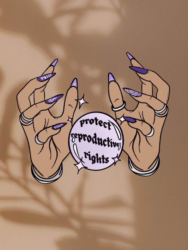 Reproductive Rights Sticker for wholesale by Cosmic Moo Juice