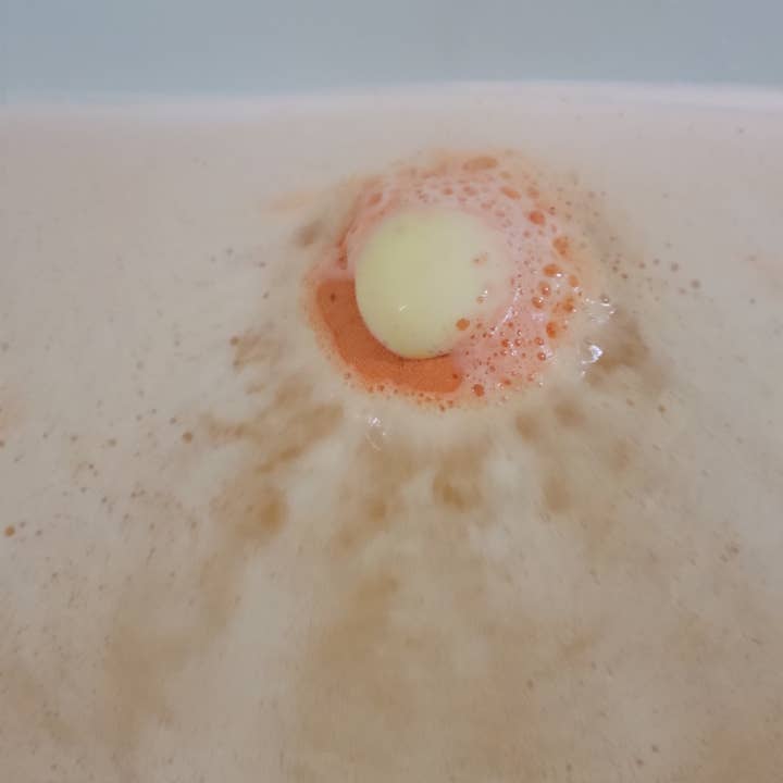 Exploding Pumpkin Bath bomb for wholesale by Little Miss Ellie & Company