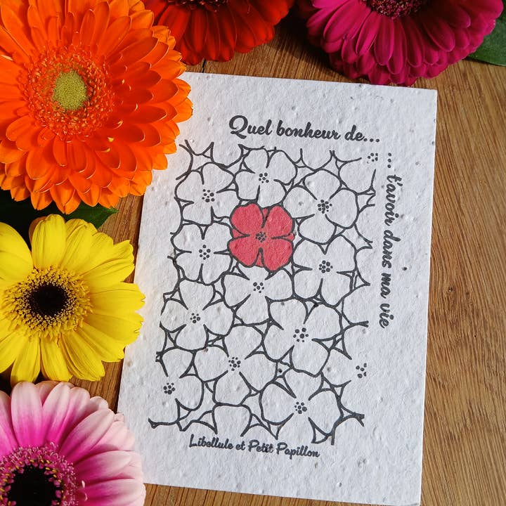 Planteringskort - Ekologiska blommor - I mitt liv för wholesale av Libellule et Petit Papillon