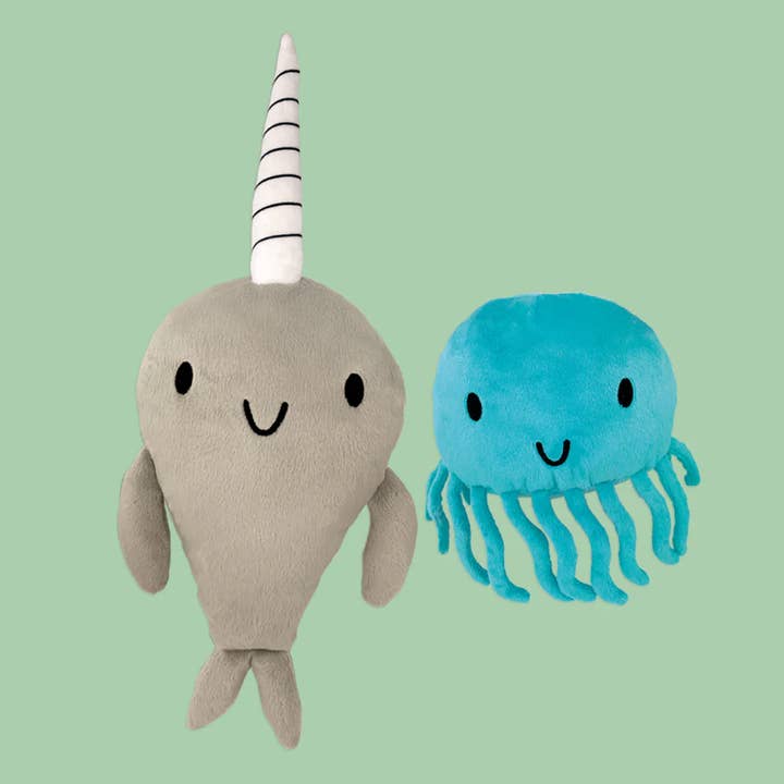 MerryMakers - Wholesale Stuffed/Plush Toy - Kids & Baby - Narwhal And Jelly Plush Set