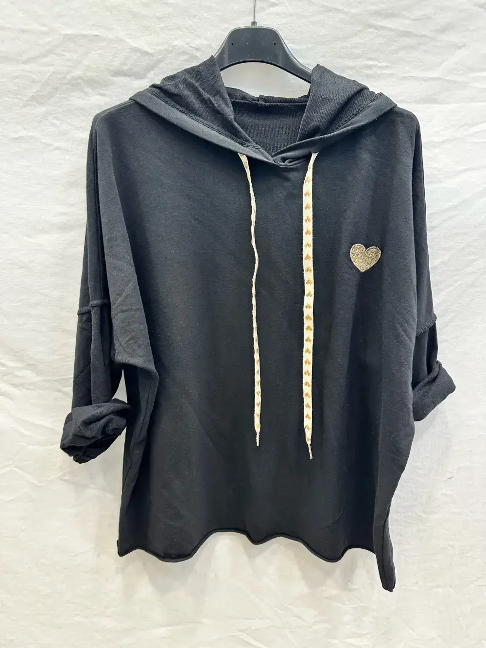 Mimi & Gogo - Wholesale Hoodie - Women's - Embroidered heart hoodie @9020_SweatCoeur0
