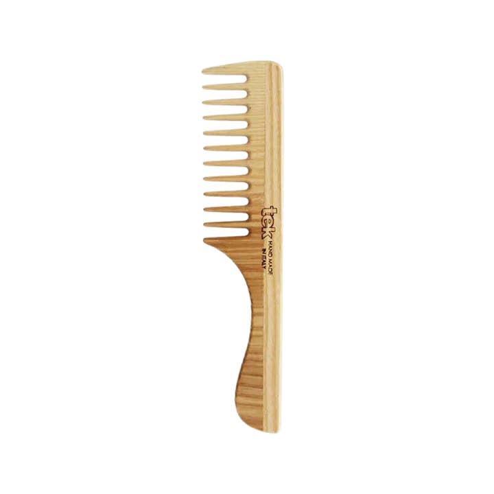 Comb with natural ash handle, wide teeth - Tek for wholesale by Ecohesens