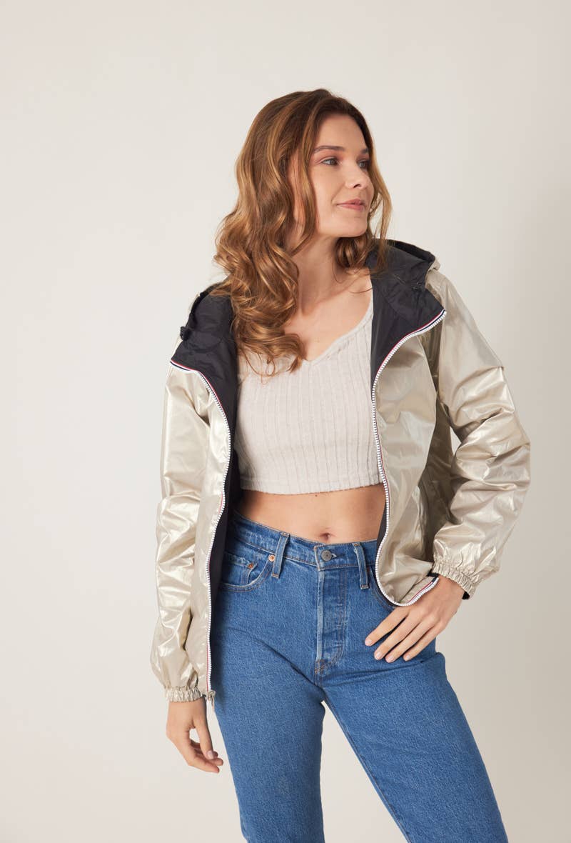 Escandelle Paris - Wholesale Parka - Women's - Short Reversible Waterproof Solid Parka27