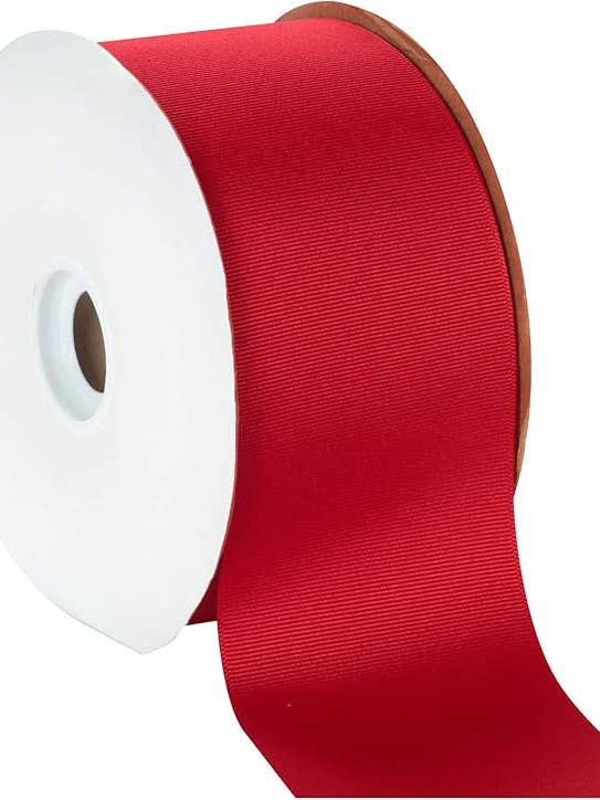 Grosgrain Red 3" x 50 Yards for wholesale by Berwick Offray Ribbon