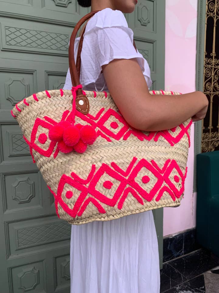 Woven Straw Bag | Moroccan Basket Bag | Beach Bag for wholesale by martitec