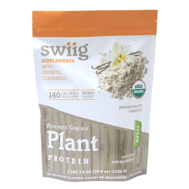 Organic Ancient Grains Plant Protein, Vegan, Vanilla for wholesale by swiig