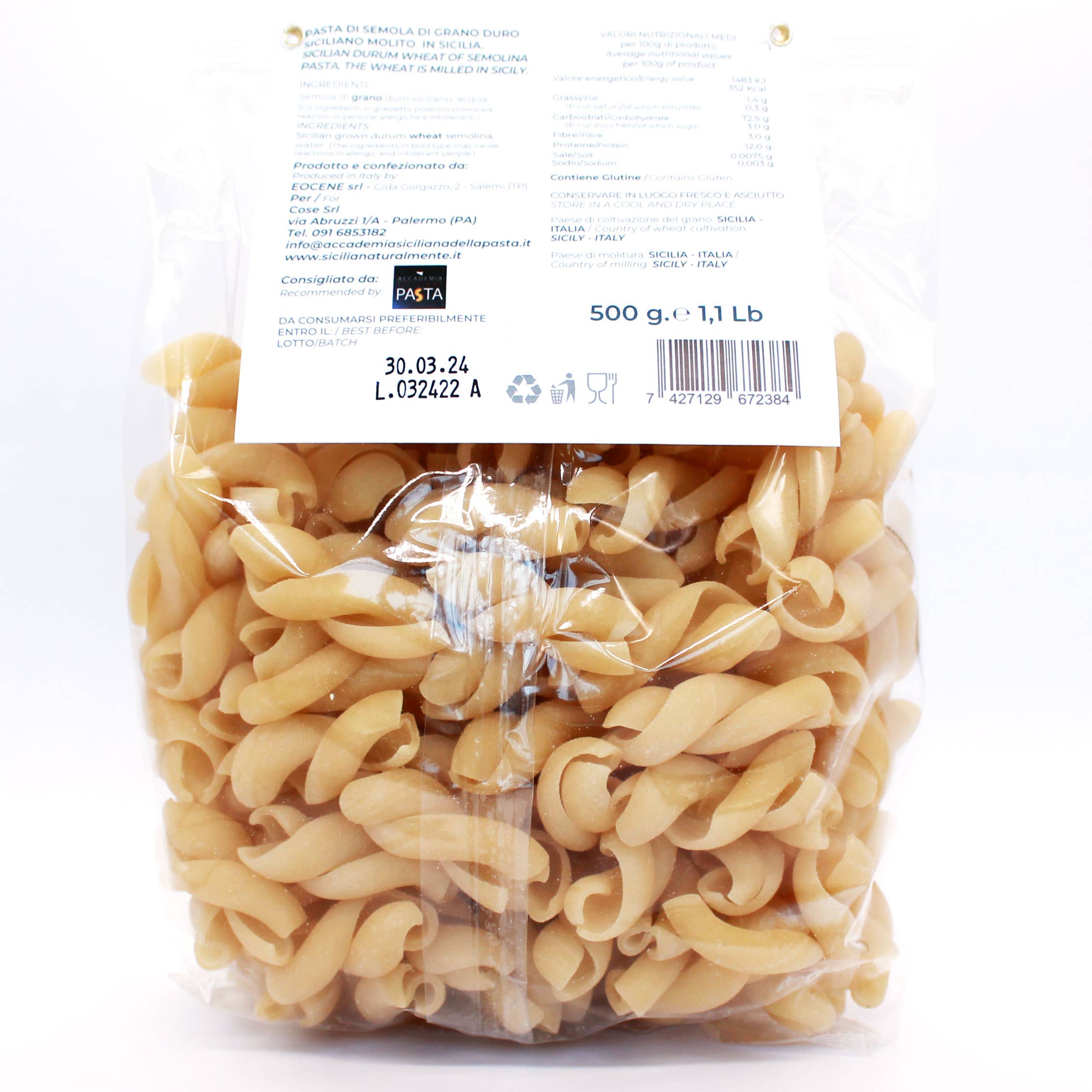 Sicilia naturalmente - Vente Pâtes - Pâtes Trecce - Fabriqué en Italie (Sicile)3