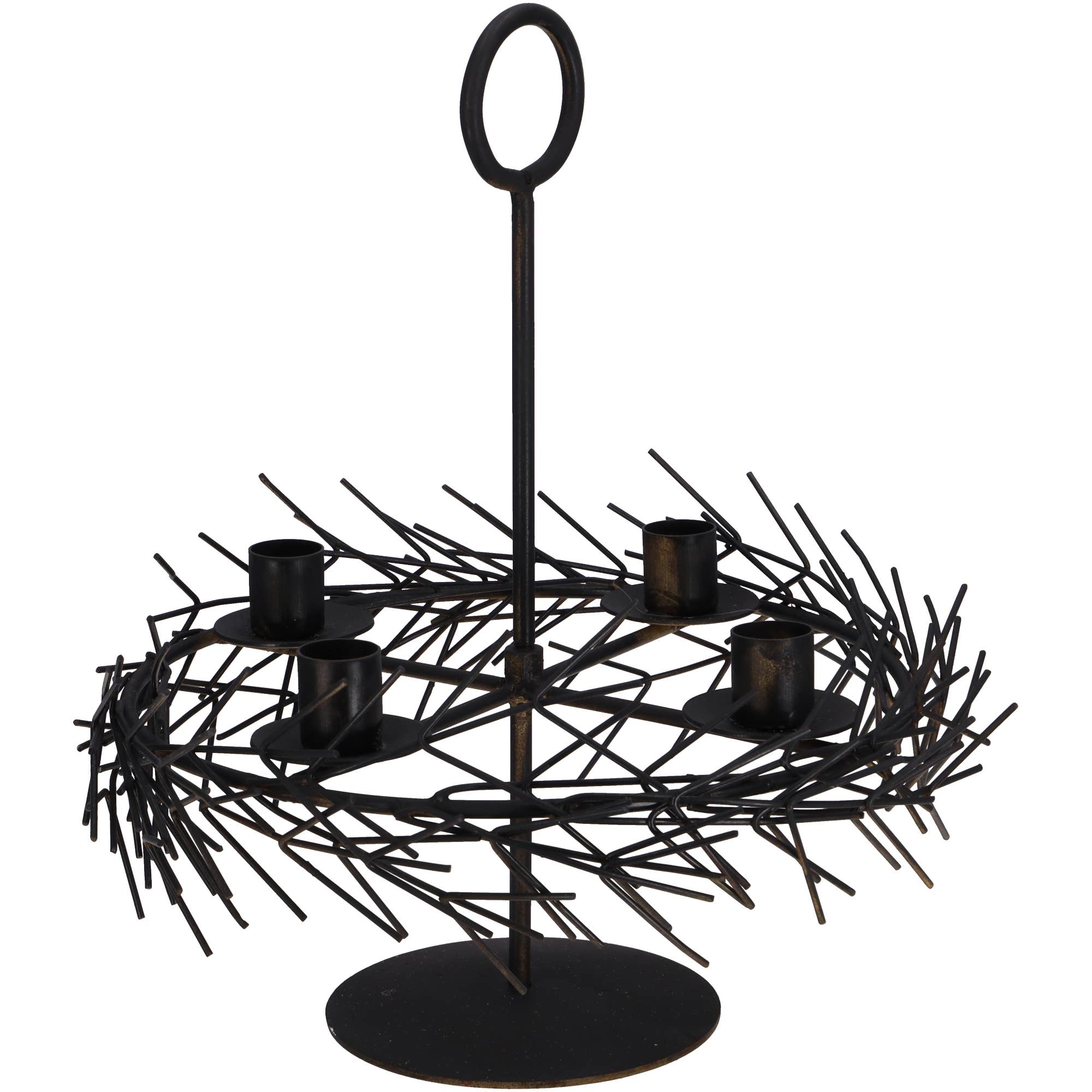 Vosteen - Vente Bougeoirs - Bougeoir en métal Karman, D28cm, H29cm, avec main0