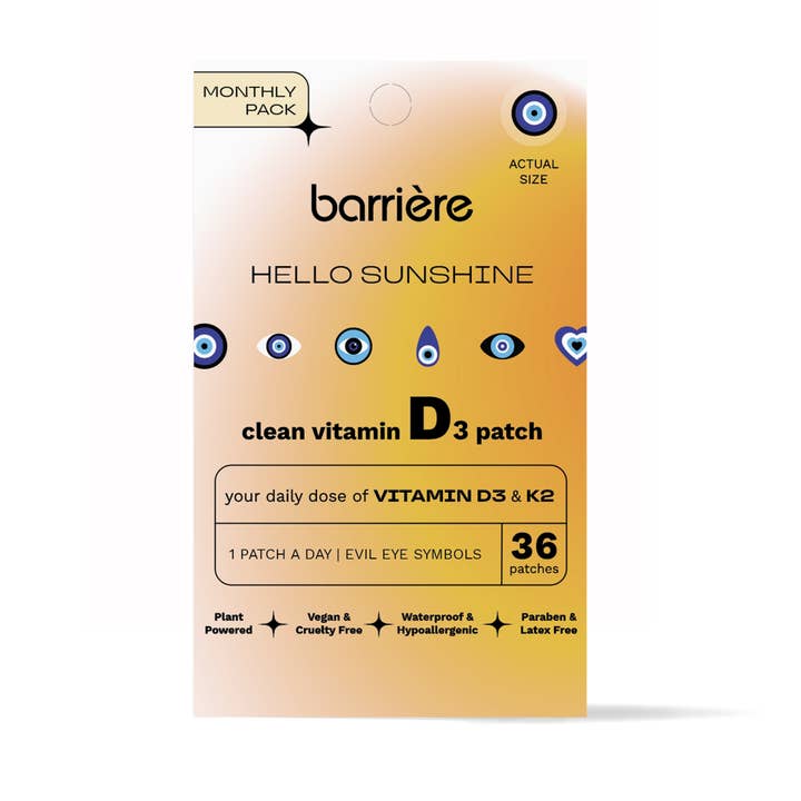 Barriere - Wholesale Oral Supplement/Vitamin - HELLO SUNSHINE vitamin D3 patch 36pk- evil eye1