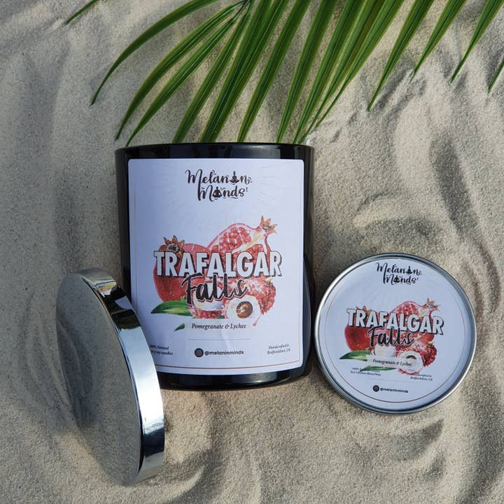 Trafalgar Falls | Pomegranate & Lychee Candle for wholesale by Melanin Minds