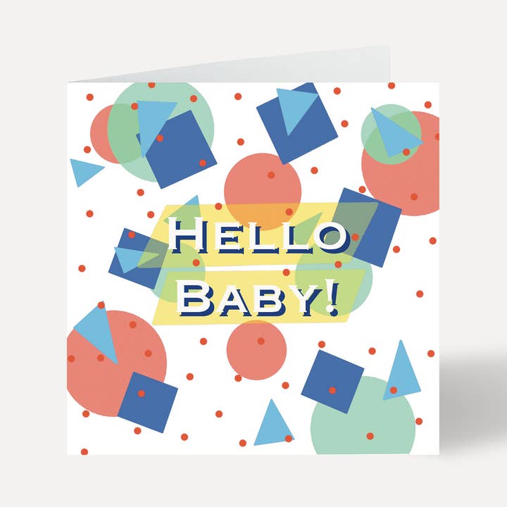 Hello baby new born card | Giallo o viola per la vendita all'ingrosso da parte di FNIC designs