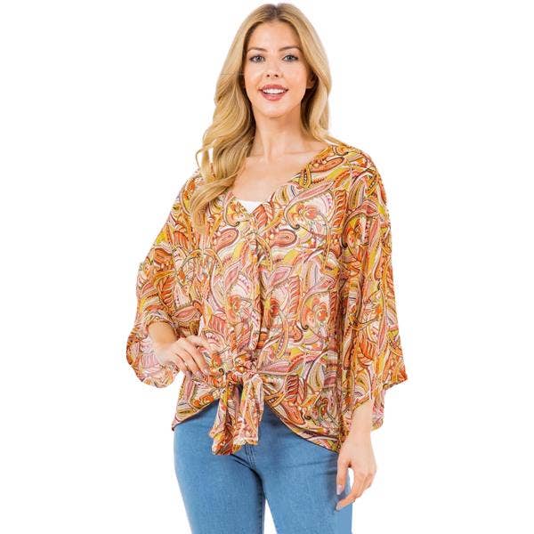 The Magic Scarf Company - Wholesale Poncho - Women's - 3779 - V-Neck Poncho with Sleeves7