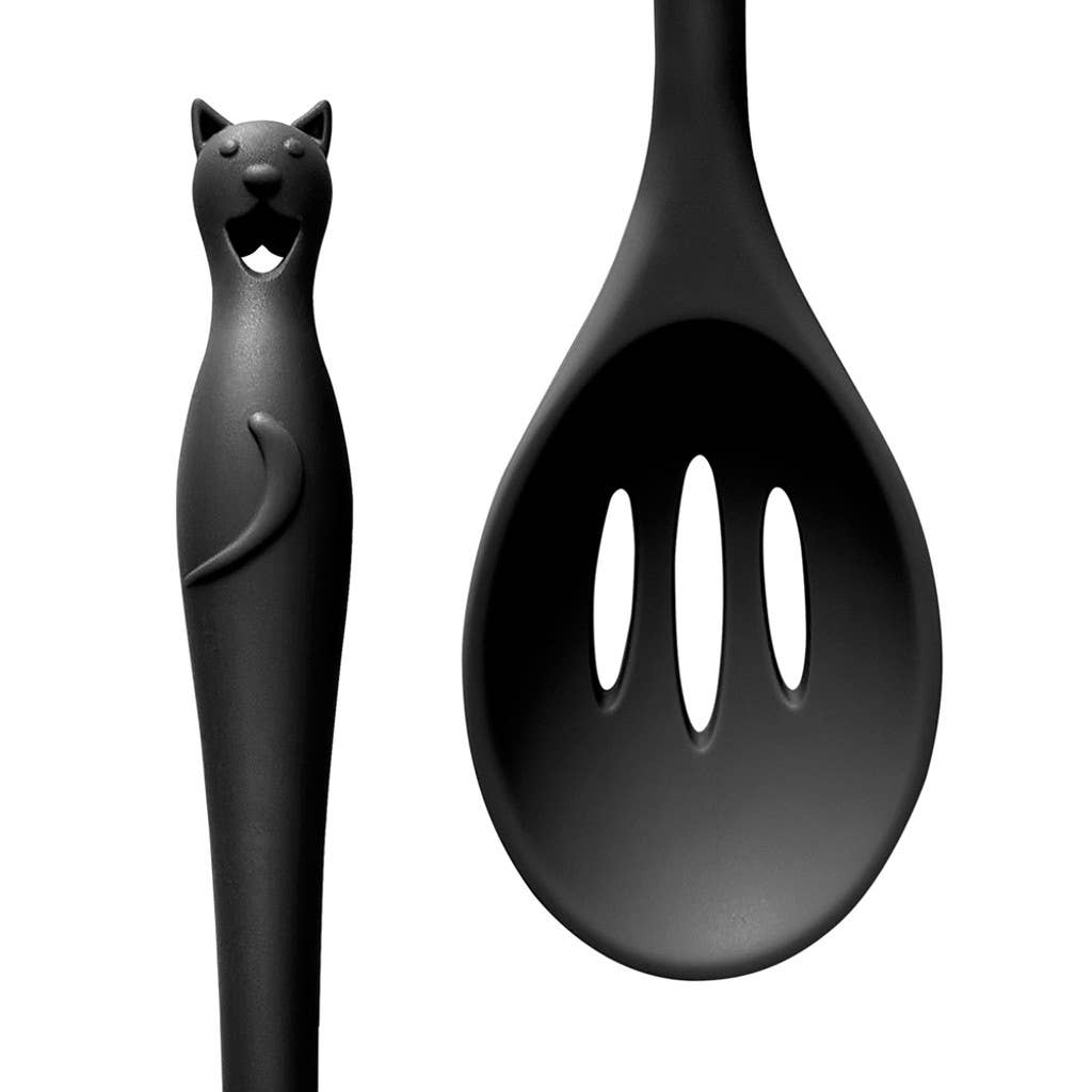 Pacific Trading - Wholesale Kitchen Spoon - Alchemy Gothic Kitchen Utensil Black Cat Slotted Spoon2