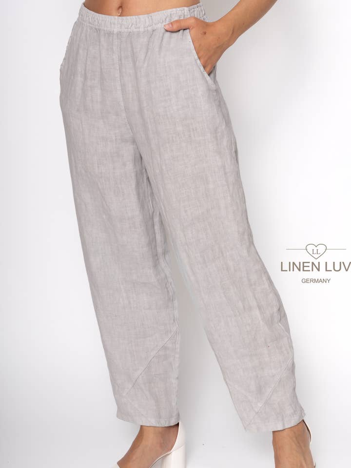 Franska linneflodbyxor tung kaliber för wholesale av LINEN LUV