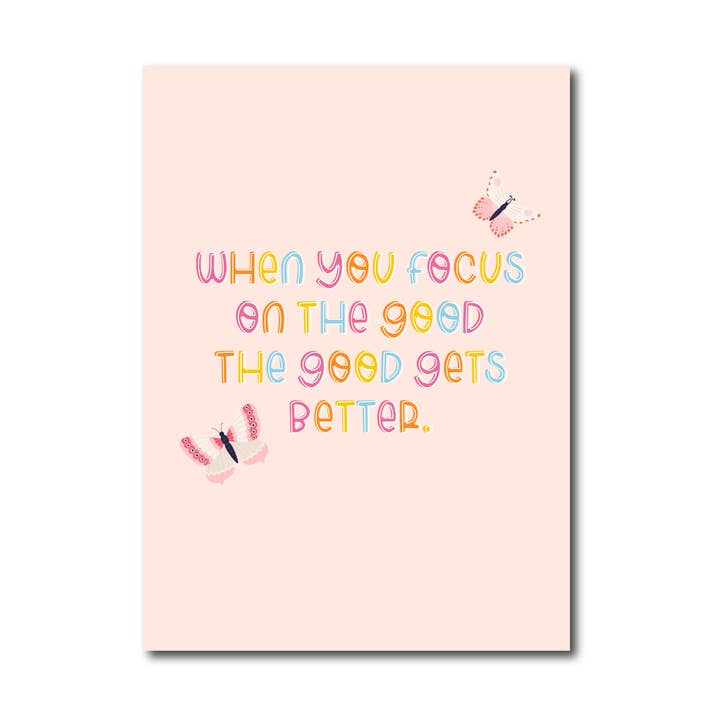 Kaart Focus on the good for wholesale by Only Happy Things Stationery