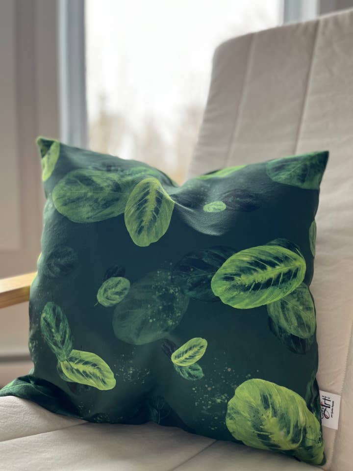 HOUSSE DE COUSSIN - MARANTA LEMON LIME (MULTIPLES) pour la vente par Cynthiart etc