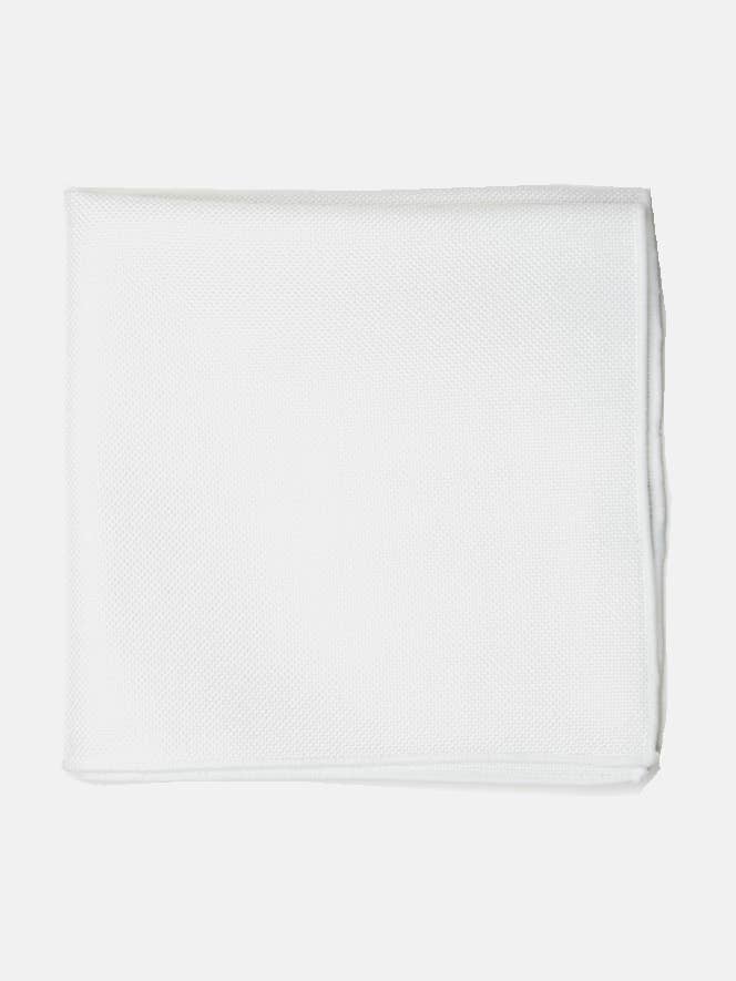 Einstecktuch aus weißem Leinen für den Großhandel von Curated Basics