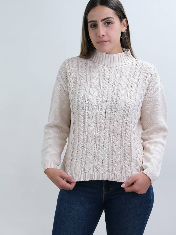 TEROTEX S.C.P. – Pulôver - Mulher por atacado – CAMISOLA TRANÇAS2