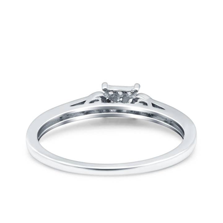 Fashion Heart Promise Ring Wedding Band Pave Simulated Cubic Zirconia (5mm) for wholesale on Faire2