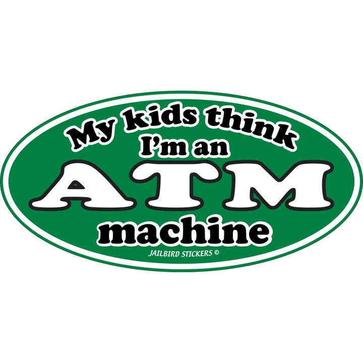 ATM Machine Sticker for wholesale by Jailbird Designs