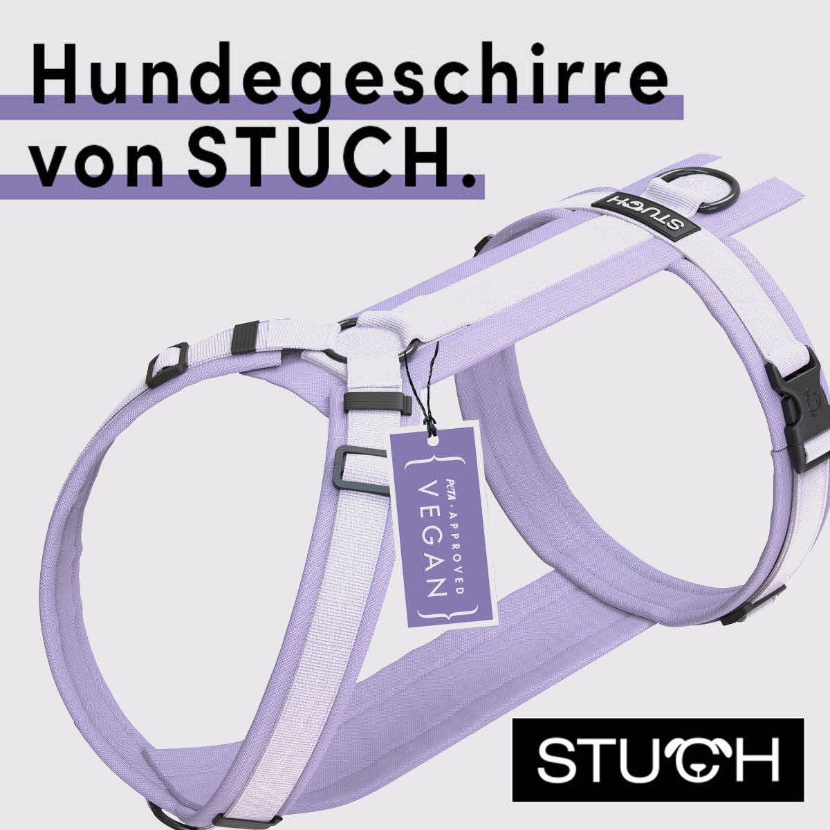 STUCH – wholesale Sele - Hund – Vadderat hundsele i lila1