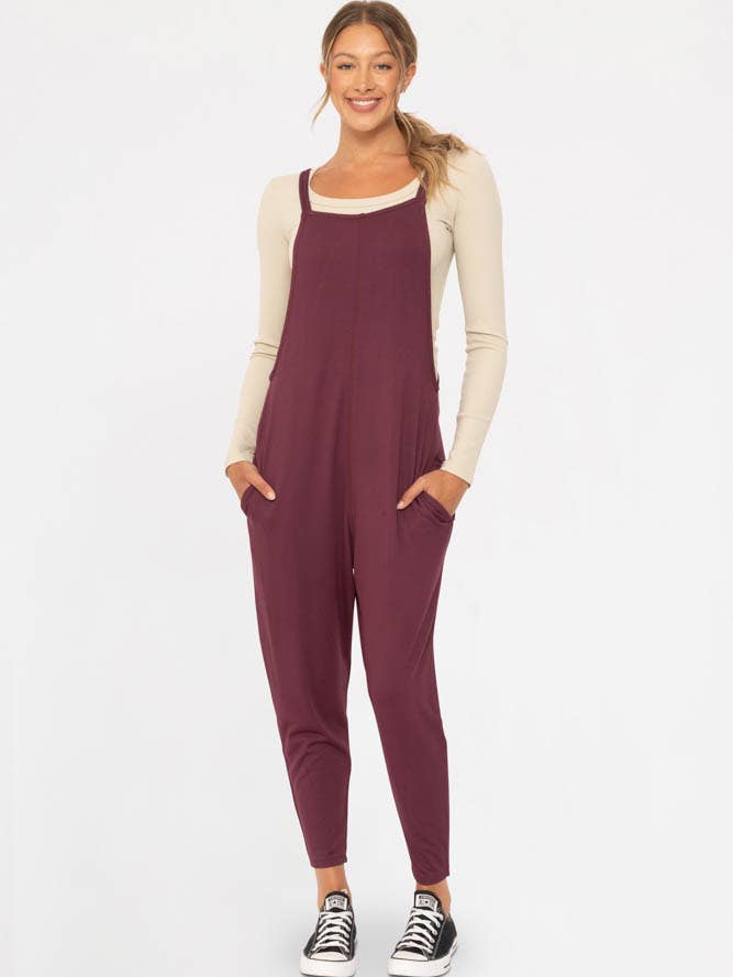 Mono B - Wholesale Jumpsuit - Women's - Everyday Comfort Drop Crotch Overalls