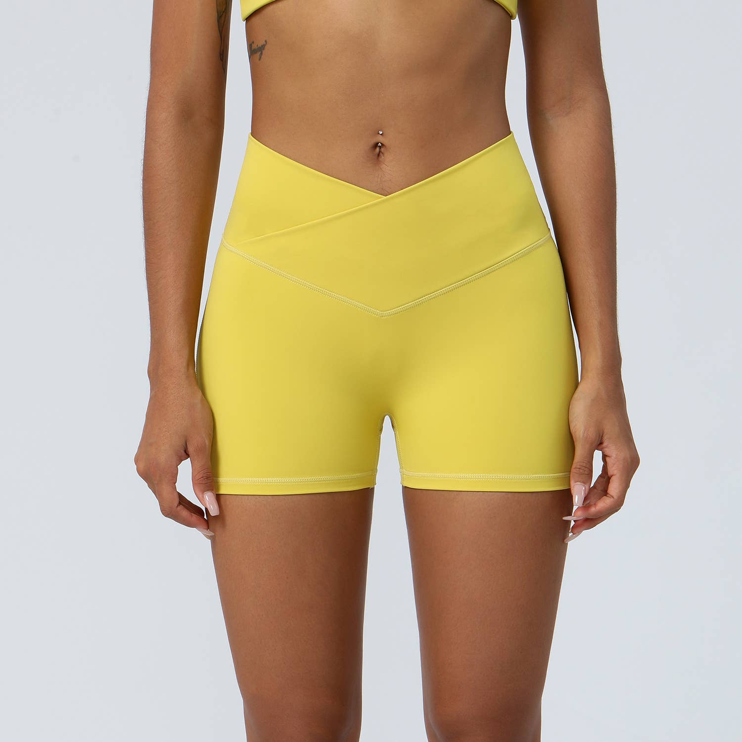 Sodalemon - Venta al por mayor Pantalones cortos deportivos - Mujer - Pantalones cortos con cintura cruzada para mujer17